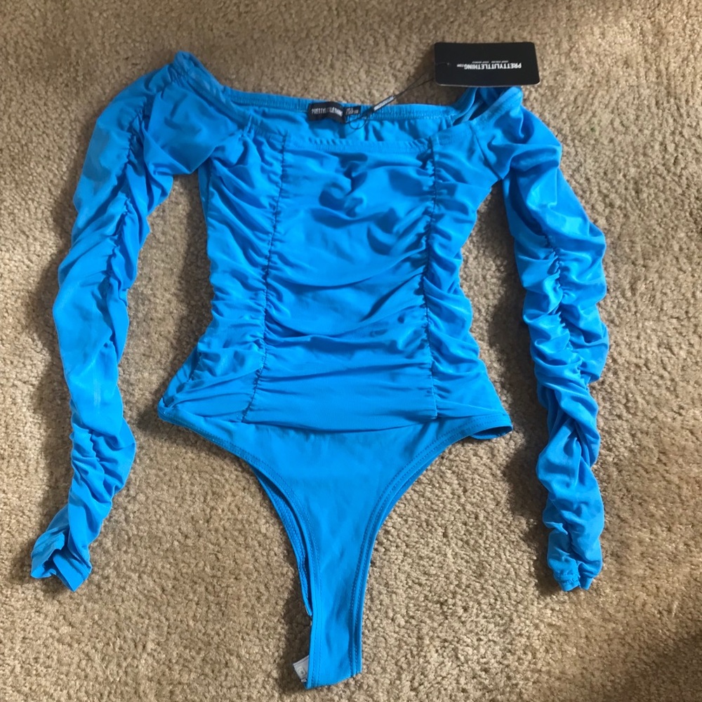 Off the shoulder crop bodysuit